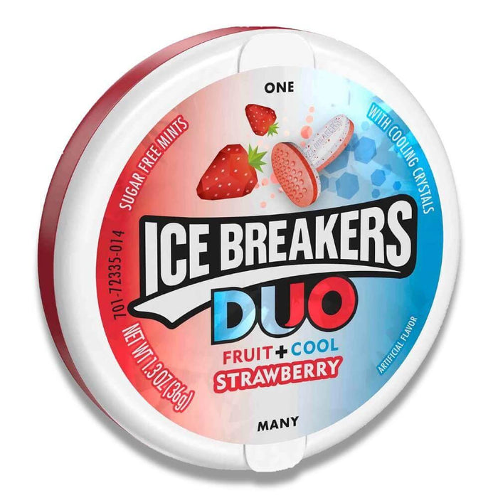 Ice Breakers Sugar Free DUO Mints Strawberry - 8 Pack