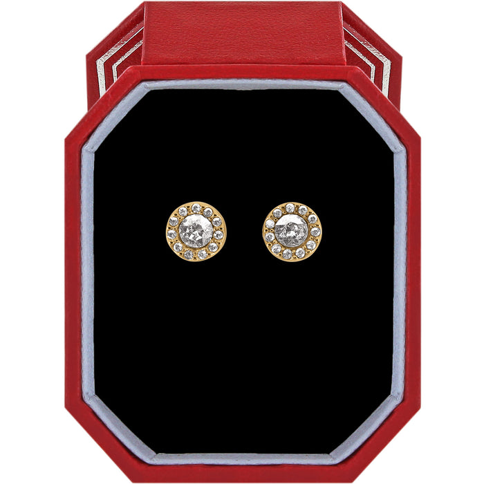 Illumina Gold Solitaire Post Earrings Gift Box