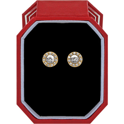 Illumina Gold Solitaire Post Earrings Gift Box