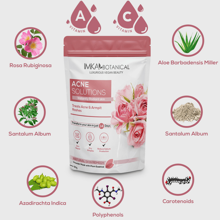 Herbal Face Mask to Get Rid of Acne & Pimples 50 gr - ShanShar Beauty : The world of beauty.