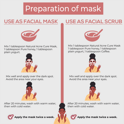 Herbal Face Mask to Get Rid of Acne & Pimples 50 gr - ShanShar Beauty : The world of beauty.