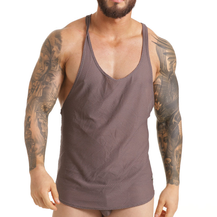 Insuperable Gray Tank vista frontal de Gigo Underwear