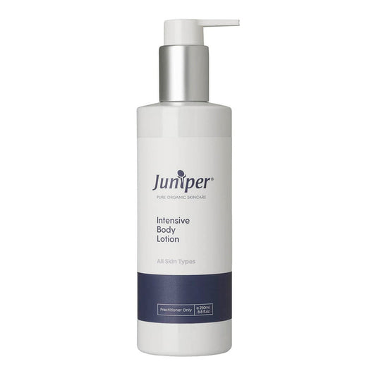 250ml pump bottle of intensive body lotion on a white background.