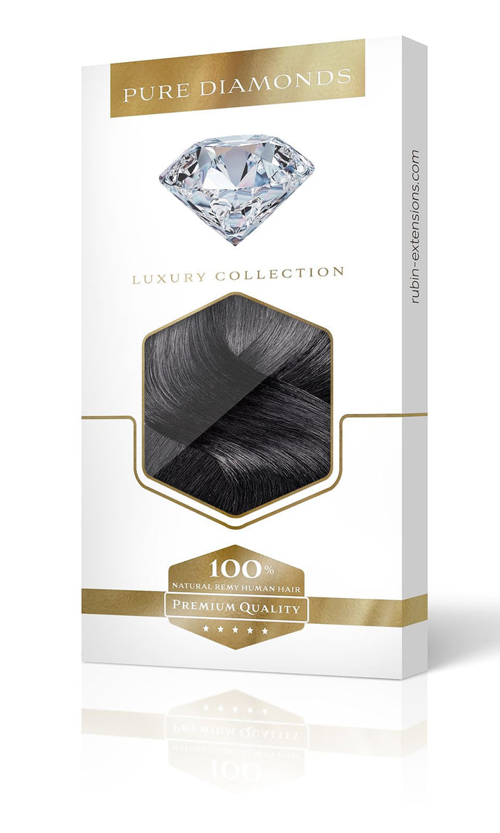 Invisible Clip-In Extensions Diamond Line Black Brown | Rubin