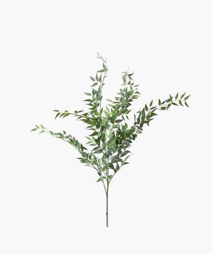 Artificial greenery branch on a white background. | SW Home