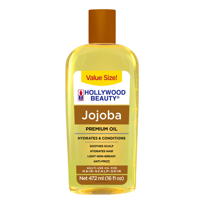 Jojoba Premium Oil for Hair, Scalp, Skin, and Nails - 16 fl oz