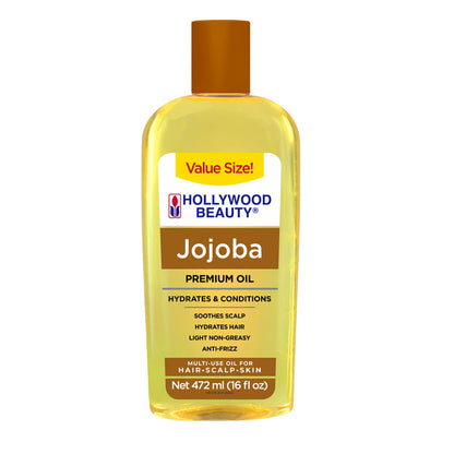 Jojoba Premium Oil for Hair, Scalp, Skin, and Nails - 16 fl oz