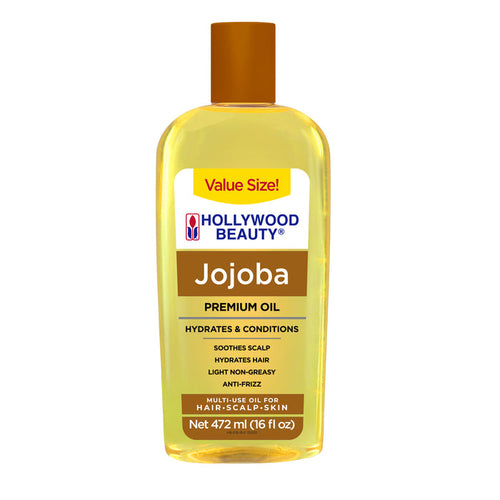 Jojoba Premium Oil for Hair, Scalp, Skin, and Nails - 16 fl oz