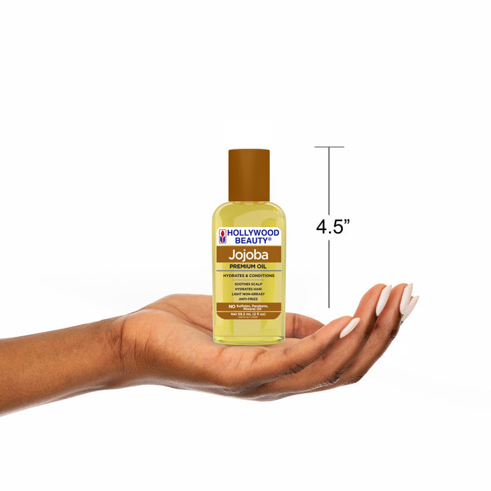 Jojoba Premium Oil for Hair, Scalp, Skin, and Nails - 2 fl oz