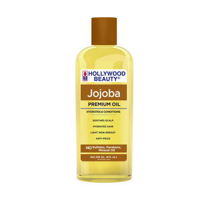 Jojoba Premium Oil for Hair, Scalp, Skin, and Nails - 8 fl oz