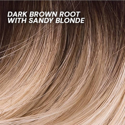 Dark Brown Root with Sandy Blonde