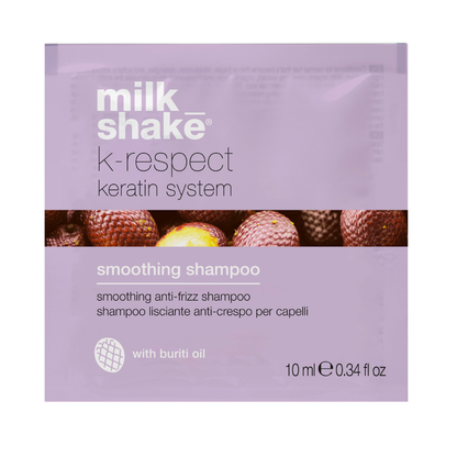 milk_shake  K-Respect Smoothing Shampoo sample pack on a white background