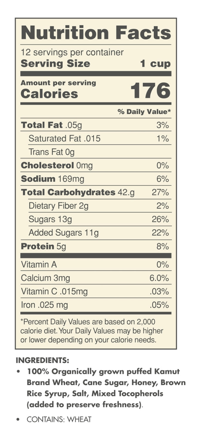 Kamut-ees Cereal, Honey Large
