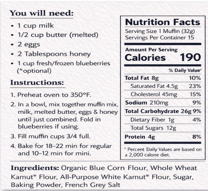 Kamut Muffin Mix, Blue Corn