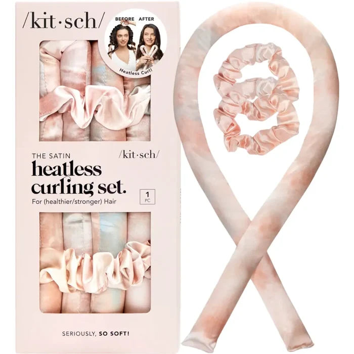 Kitsch Sunset Tie Dye Satin Heatless Curling Set