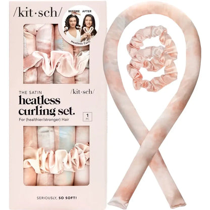 Kitsch Sunset Tie Dye Satin Heatless Curling Set