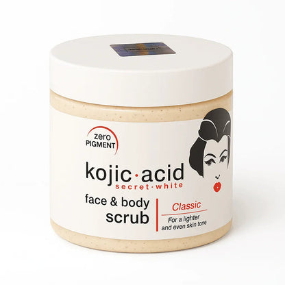 Kojic Acid Secret-White Face & Body Scrub Classic - Exfoliating Skin Scrub - Kojic Acid Secret-White -- United Arab Emirates -- Pinky Cosmetics
