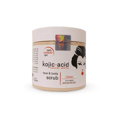Kojic Acid Secret-White Face & Body Scrub Classic - Exfoliating Skin Scrub - Kojic Acid Secret-White -- United Arab Emirates -- Pinky Cosmetics