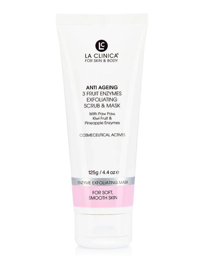 La Clinica face mask LA CLINICA Anti Ageing 3 Fruit Enzyme Exfoliating Scrub & Mask 125g