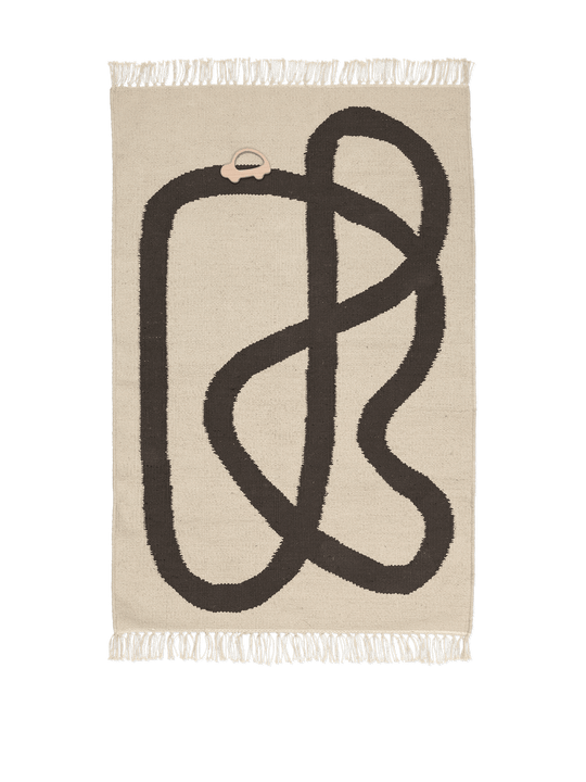 ferm Living - Lane Rug - Off-White/Chocolate