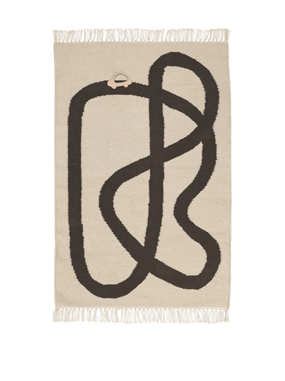 ferm Living - Lane Rug - Off-White/Chocolate