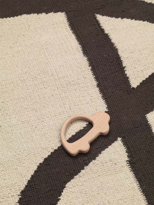 ferm Living - Lane Rug - Off-White/Chocolate - Close Look