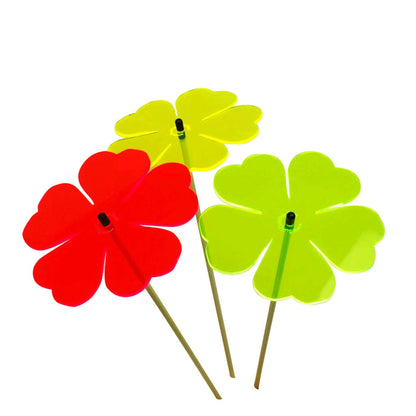 Large Garden Décor Ornaments Set of 3 'Double Blossoms'
