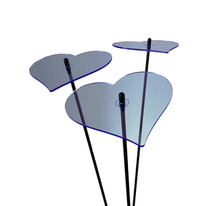 Large Garden Décor Ornaments Set of 3 'Hearts'