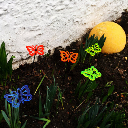 Large Garden Décor Ornaments Set of 5 'Comma Butterflies'