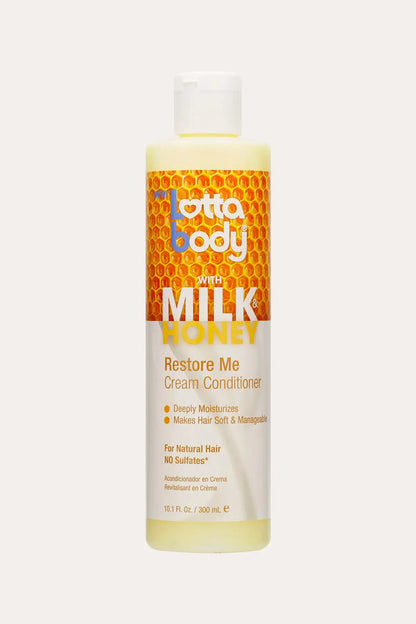 LOTTABODY WITH MILK & HONEY RESTORE ME CREAM CONDITIONER 10.1oz - BSW BEAUTY CANADA