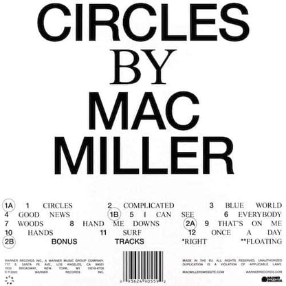 Mac Miller Circles Vinyl LP back
