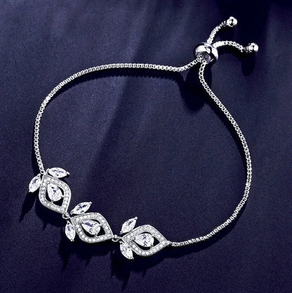 Wedding Jewelry - Silver Cubic Zirconia Bridal Jewelry Set