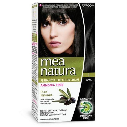 MEA NATURA HOME HAIR DYE KIT | 1 - Black 60ml - New Hair Supplies Ireland
