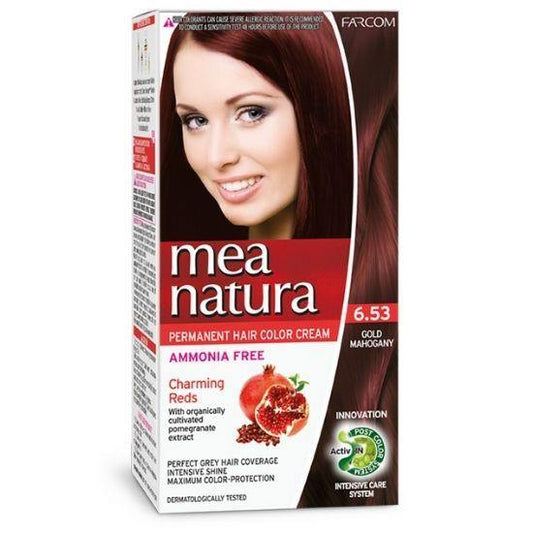 MEA NATURA HOME HAIR DYE KIT | 6.53 - Gold Mahogony 60ml - New Hair Supplies Ireland