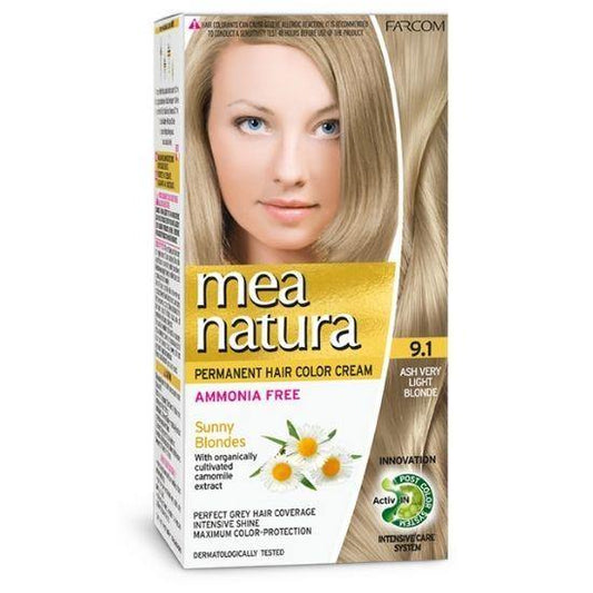 MEA NATURA HOME HAIR DYE KIT | 9.1 Ash Very Light Blonde- 60ml - New Hair Supplies Ireland