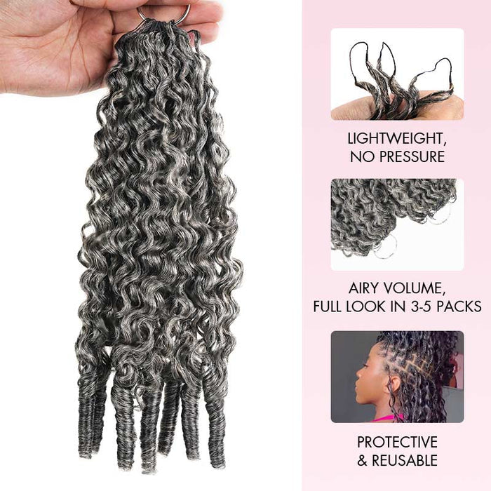 qvr human hair crochet braids salt pepper for locs and twists natural style