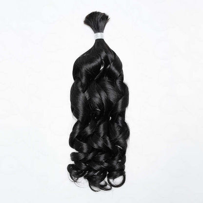 Member Sale|QVR French Curl Human Bulk Hair Extensions for Boho Knotless Braiding