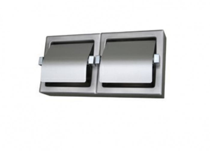 Metlam ML263 Double Toilet Roll Holder Surface Mounted with hoods