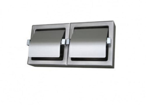 Metlam ML263 Double Toilet Roll Holder Surface Mounted with hoods