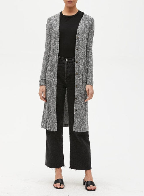 Michael Stars Ella Long Cardigan in Heather Grey - Taryn x Philip Boutique