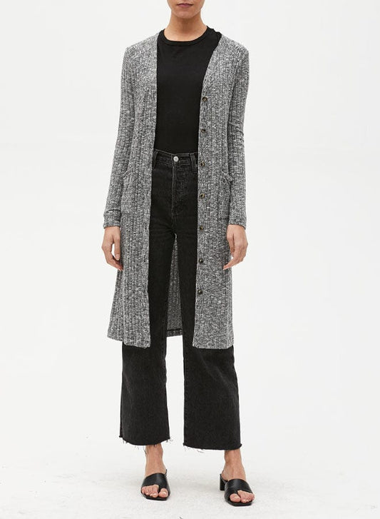 Michael Stars Ella Long Cardigan in Heather Grey - Taryn x Philip Boutique