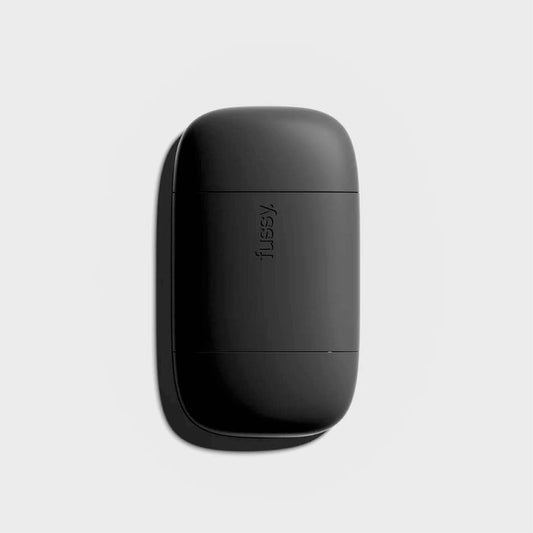 Fussy's Midnight deodorant case to hold their refillable, natural deodorant.