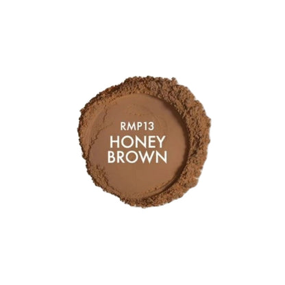 IVY BEAUTY by KISS RMP13 Honey Brown mineral powder foundation swatch showing rich warm brown shade