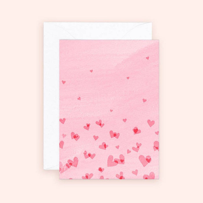 Mini Card - Pink Flutter Hearts Enclosure Card - Magnolia Lane co. Home + Garden + Gift