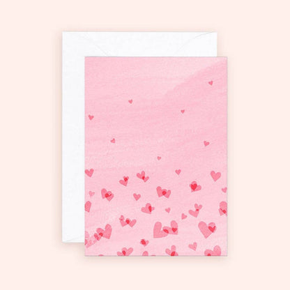 Mini Card - Pink Flutter Hearts Enclosure Card - Magnolia Lane co. Home + Garden + Gift