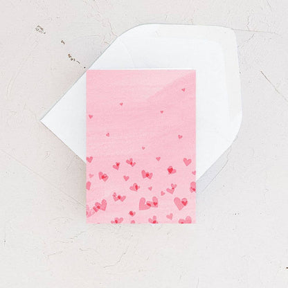 Mini Card - Pink Flutter Hearts Enclosure Card - Magnolia Lane co. Home + Garden + Gift