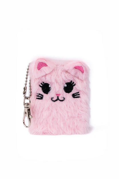 Mini Furry Friends Keychain Journals, 3pcs Assorted