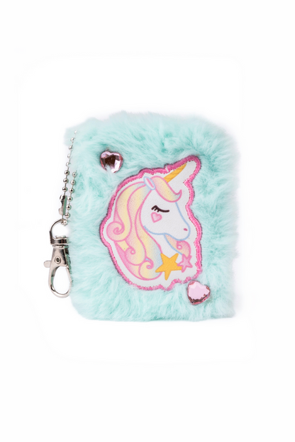Mini Furry Friends Keychain Journals, 3pcs Assorted