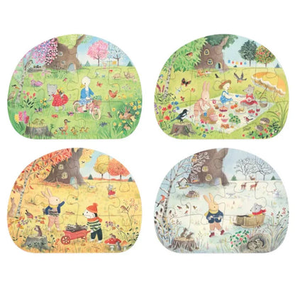 Mini Puzzle - 4 Seasons - La Grande Famille - Content