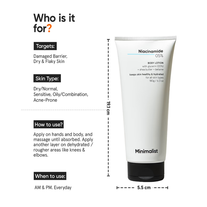 Minimalist Niacinamide 5% Body Lotion 180g